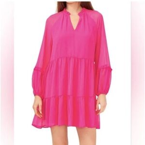 VINCE CAMUTO Three Tier Mini Dress, Arresting Orchid Size XXL